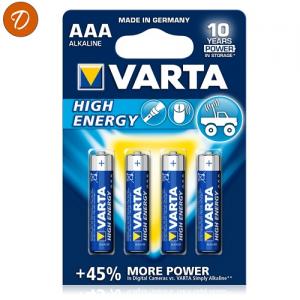 Blister 4 piles lr03 aaa varta high energy