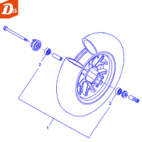 Roue avant yamaha scooter 50 2009 booster cw50 5wwcm00 g200