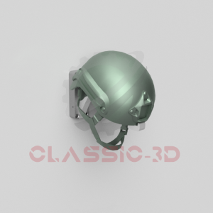 Support casque avec un casque 01
